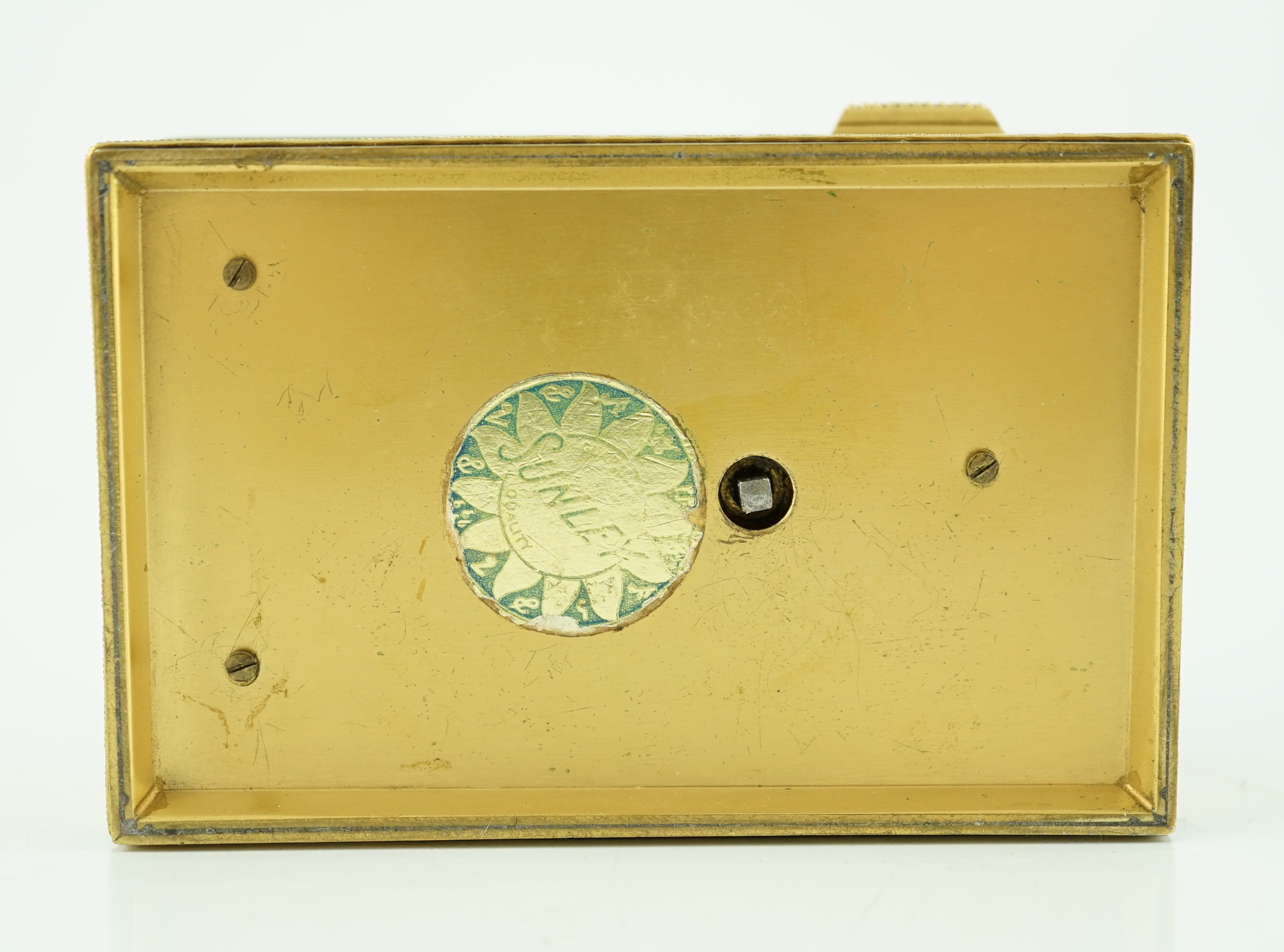 A 20th century gilt brass singing bird box